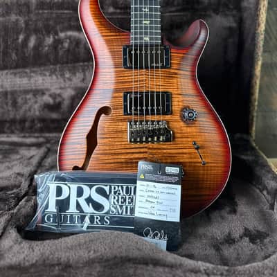 PRS Wood Library Custom 24 Fatback Semi-Hollow! - Satin Copperhead Cherryburst 423667 image 14