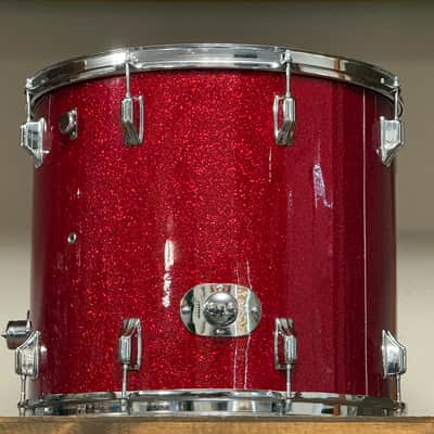 1970's Rogers 18" Red Sparkle 9/72 Floor Tom 16x18 Glass Glitter image 5
