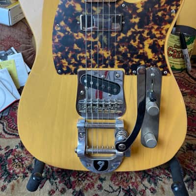 Fender Japan Ltd Ed Traditional 60s Telecaster Electric Guitar w/Bigsby mid-2020s - Translucent Vintage Butterscotch Over Natural Wood Grain image 3