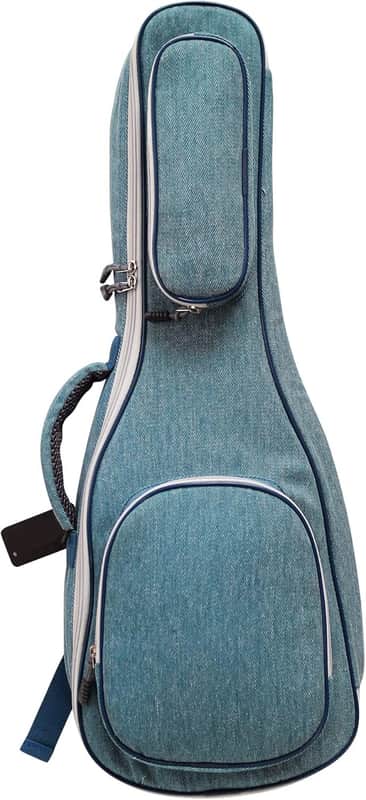 Original Design 0.6" (15mm) Thick Padded Vintage Style Jeans Cloth/Denim Baritone Ukulele Case, Ukulele Bag (30"~31") image 1