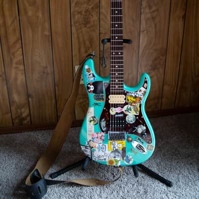 Rivers Cuomo Stratocaster Copy (Warmoth Partscaster) Seafoam Green Weezer Cuomocaster image 5