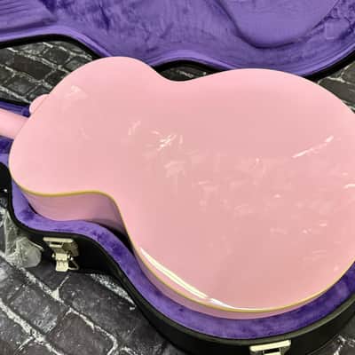 Epiphone J-180 LS Jumbo Ac/El Inspred by Gibson Pink w/Case Auth Dlr #266 image 14