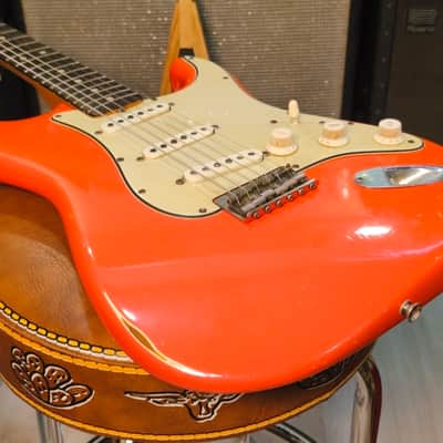 Fender Stratocaster 1964 Fiesta Red Refin Hardtail conversion 3kg image 24