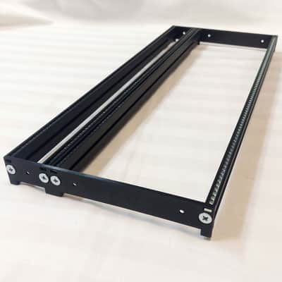 4U (3U+1U) 40HP Eurorack Rails Kit with Brackets & Threaded Inserts (Black / Silver) image 10
