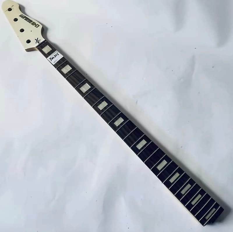 White 4 String Bass Maple Neck, Rosewood Fretboard, Defected Truss Rod image 1