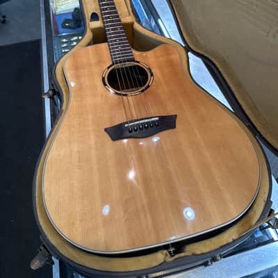 Washburn WLD20SCE Woodline 20 Dreadnought With Cutaway 2010s Natural W/ Orig. Hard Case image 2
