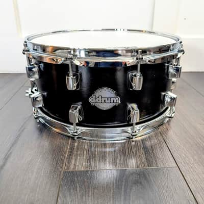 UPGRADED ddrum Dominion Birch Snare Drum 14" x 6.5" Black Ebony Stain 10 Lug image 1