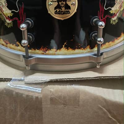 ddrum Vinnie Paul Signature Limited Edition Snare Drum Dragon Graphic 8x14 image 1