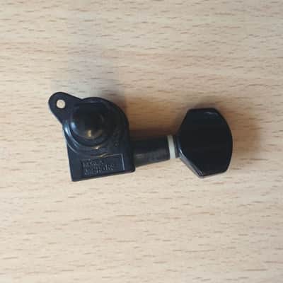 6 In-Line Right Handed Electric Guitar Tuners - Black Korea 10mm image 4