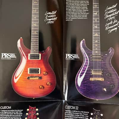PRS Carlos Santana poster catalog 1995 artist series II 10th anniversary McCarty 22 custom 24 standard CE bolt on image 4