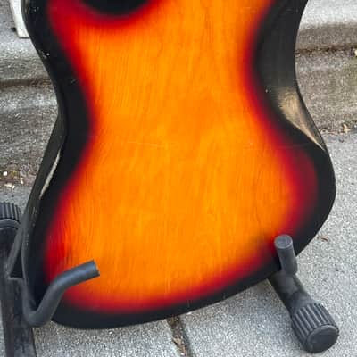 1960s MIJ Rexina Kawai Teisco Short Scale Electric Bass Guitar~Tri Tone Brown Sunburst~Lots of Mojo!~*SALE*~VIDEO!~ image 8