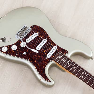 2004 Fender + MJT Stratocaster Partscaster Limited Edition CME Neck & Inca Silver Relic Body w/ Custom '69 Pickups, Case image 9
