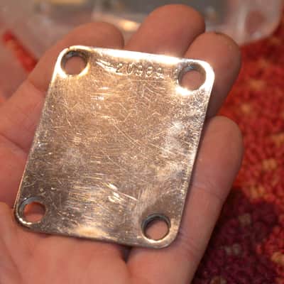 Fender 1957 original real vintage neck plate=Stratocaster/Telecaster/Precision Bass=extremely rare! image 5
