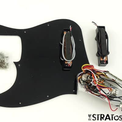 Fender Squier Affinity Active Jazz Bass, LOADED PICKGUARD J Bass Guitar Black image 2