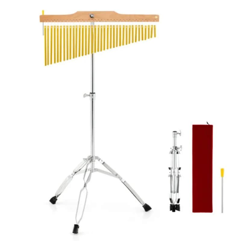 36-Bar Mark Tree Wind Chimes w/ Adjustable Tripod Stand – Percussion Chime Set for Orchestra, Studio & Worship image 1