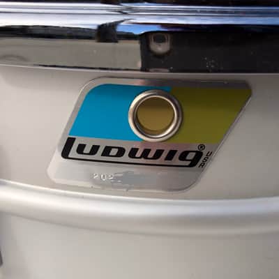 Ludwig  Acrolite Snare Drum Blue & Olive Badge 1970s - Beautiful Aluminum 14” x 5” image 13