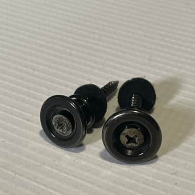2000's Japan Jackson DKMGT & Dinky Guitar Factory Black Oversize Strap Buttons image 2