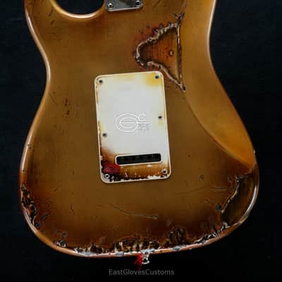 Fender Stratocaster 60th Anniversary Rusty Gold Heavy Aged Relic by East Gloves Customs image 2