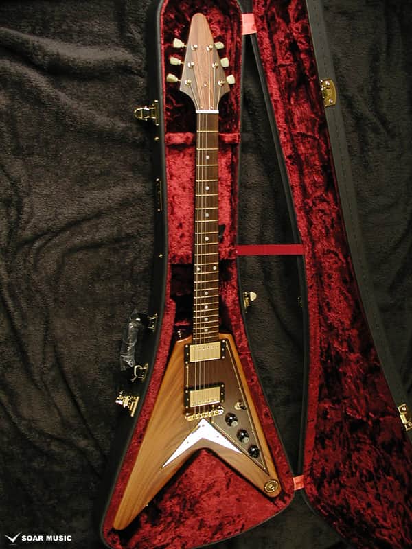 Momose MFV-CM-SP'20/NJ Flying V model Crotch Mahogany image 1