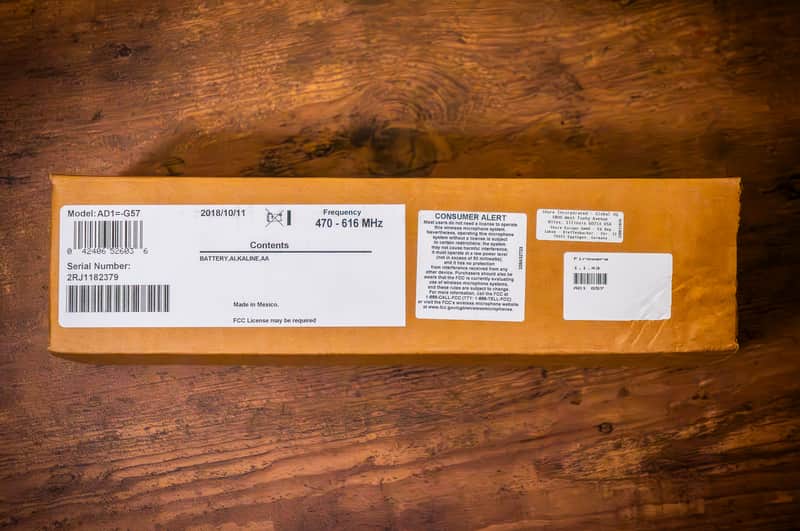Shure AD1 Wireless Bodypack Instrument Transmitter (TA4 Connector, Axient Digital Band G57) - Factory Sealed/New/NOS image 1