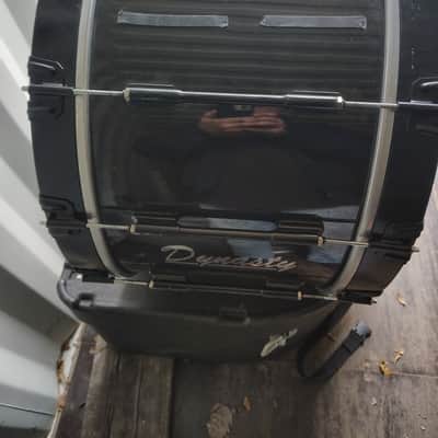 Dynasty 24" Marching Bass Drum with Case - Black Wrap image 2