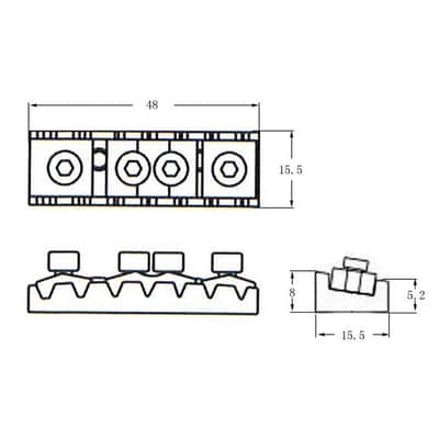 Floyd Rose 7 String Guitar Top mount Design 48mm Locking Nut Gold for Floyd Rose String System image 6