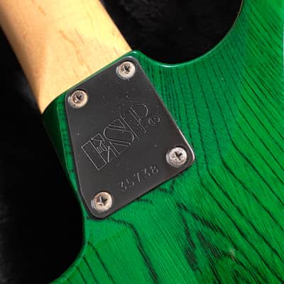 ESP M-III Mirage Green Ash HSH FR Floyd Rose Super Strat MIJ Japan MIII M3 Horizon image 9