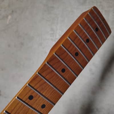 Roasted Maple Tele Neck fits fender Telecaster body 22 frets Modern Satin image 5