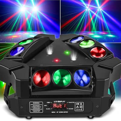 Moving Head DJ Lights 9 X 10W RGB LED DJ Lighting Stage Lighs DJ Moving Light for Parties Lights DMX Mode Sound Activated for Party Wedding Concert Disco DJ Concert Show image 1