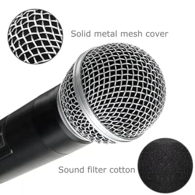 Professional 2-Channel UHF Wireless Dual Microphone System – Handheld Cordless Mics for Karaoke, Live Performances & Events image 6
