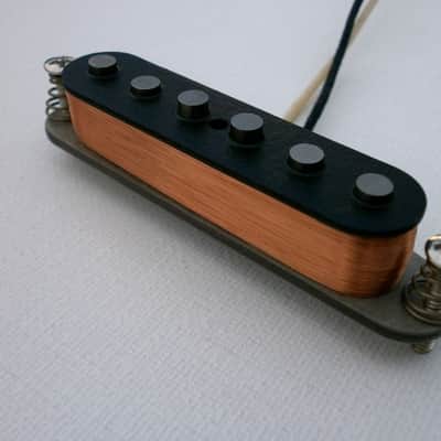 Stratocaster HOT Alnico 2 Bridge Neck Guitar Pickup Hand Wound by Q pickups Strat Fits Fender Squire image 4