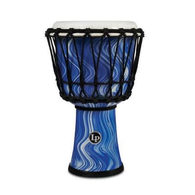 Latin Percussion LP1607BM World 7" Rope Circle Djembe, Blue Marble image 5