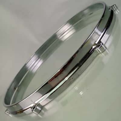 Ajax? 14" Die-Cast 8-Lug Snare Drum Batter/Floor Tom Rim/Hoop Chrome Vintage 60s image 4