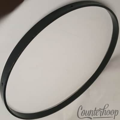 *Ludwig 28" Bass Drum Hoop/Rim 1Ply Solid Maple Black Paint Marching Vintage 20s image 4