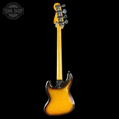 Vintage 1975 Fender Jazz Bass 3-Color Sunburst w/non original case TSU25058 image 13