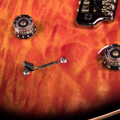 2024 - PRS Eddie's Guitars Wood Library Custom 24 Semi-Hollow Korina/Ziricote - Blood Orange Smokeburst image 15