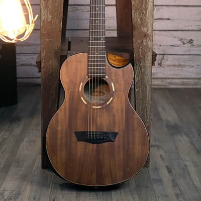 Washburn Comfort G-Mini 55 Koa Travel Guitar Incl Padded Gig Bag image 1