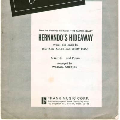 Frank Choral Library set of 3 Music Sheets Vintage 1950's Words and Music from The Pajama Game, Damn Yankees, The Most Happy Fella image 2