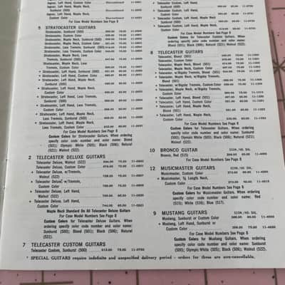 Fender Price Guide 1974 guitars amps bass misc. Case Candy booklet catalog image 10