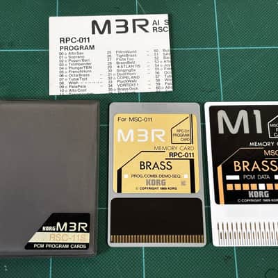 KORG M3R PCM PROGRAM CARDS BRASS RSC-11S MSC-011/RPC-011 w/ case