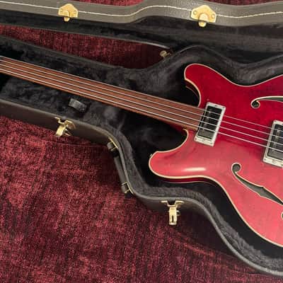 Yamaha SA-70 Short Scale Bass Guitar - Fretless - Semi Acoustic - Jumbo Hard Case - 1969 image 25
