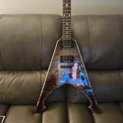 Dean Michael Amott Tyrant Battle Axe RARE Dave Mustaine flying V *UPGRADES Seymour Duncan black winter pickups image 4