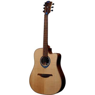 Lâg THV10DCE-LB Dreadnought - HyVibe 10 dread cutaway image 4