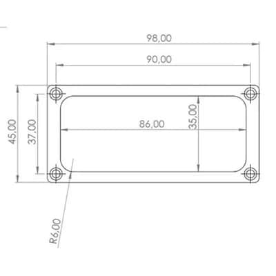 Ramme Mounting Ring For P90 Pickup (Stainless Steel - Black) image 2