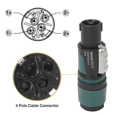 NL4FXX-W-S-4PK | Original Neutrik 4 Pack 4-Pole SpeakOn Cable Connector with Twist Lock for Cable Diameters 6 to 12 mm image 2