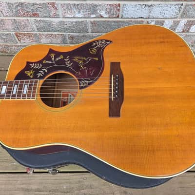 Vintage 1974 Gibson Hummingbird Custom Acoustic Guitar Project w/ Hardshell Case! image 3