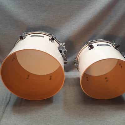 Taye  Studio Maple Concert Toms with Stand  Vintage White image 13