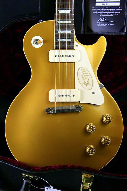 Gibson Custom 1954 Les Paul Standard Historic '54 Reissue Goldtop VOS Antique Gold image 1