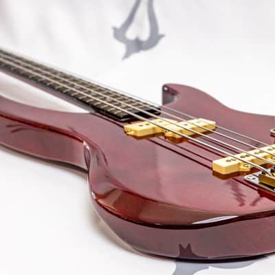1981 Washburn SB40, SB-40 Bass Wine Red Neckthrough image 14
