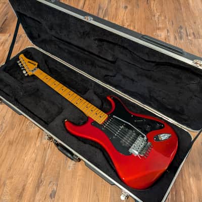 1983 Kramer Pacer Deluxe Electric Guitar Candy Red "B Plate" Original Parts W/HSC image 7